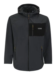 Plus Funktionsjacke 'JJTAYLOR' basaltgrau / schwarz