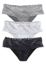 Kalhotky šedá / černá / bílá