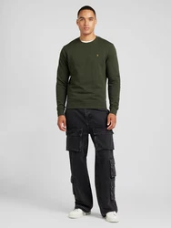 FARAH Sweatshirt 'TIM' gelb/dunkelgrün