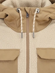 VAUDE Outdoorjacke Funktionsfleecejacke Fleecejacke 'Manukau Escape' beige/dunkelbeige