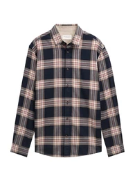 Hemd navy / hellbraun / weinrot / wei