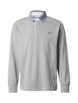 Gant Langarm-Poloshirt REG CHAMBRAY HEAVY RUGGER grau melange
