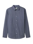 TOM TAILOR Hemd Langarm Regular Fit opal/schwarz