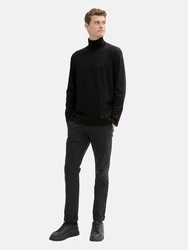 TOM TAILOR Langarmshirt mit Rollkragen hellgrau/schwarz