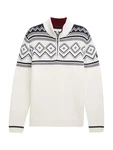 TOM TAILOR Pullover 'Fair Isle' Strick Troyer navy/wei