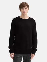 TOM TAILOR DENIM Pullover schwarz