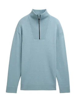 TOM TAILOR Strickpullover Troyer - Relaxed Fit Grau/Hellblau/Blau/Grau/Hellblau/Blau/Grau/Hellblau/Blau/Grau/Hellblau/Blau/Grau/Hellblau/Blau/Grau/Hellblau/Blau/Grau/Hellblau/Blau/Grau/Hellblau/Blau/Grau/Hellblau/Blau/Grau/Hellblau/Blau/Grau/Hellblau/Blau/Grau/Hellblau/Blau