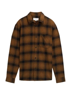 TOM TAILOR DENIM Hemd cognac / schwarz