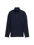 TOM TAILOR Langarmshirt mit Rollkragen marine/silber