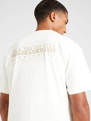 NAPAPIJRI T-Shirt 'S-ALBULA' greige/weiß