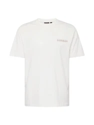 NAPAPIJRI T-Shirt 'S-ALBULA' greige/weiß