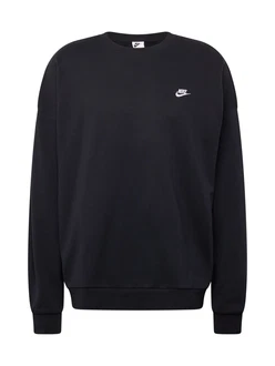 Nike Sportswear Sweatshirt 'CLUB FT' schwarz/weiß