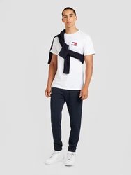 Tommy Jeans T-Shirt 'ESSENTIAL' navy/blutrot/weiß