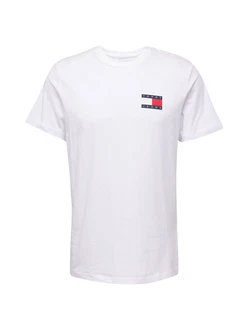 Tommy Jeans T-Shirt 'ESSENTIAL' navy/blutrot/weiß