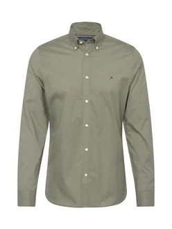 Tommy Hilfiger Hemd Micro Print SF Shirt oliv/hellgrün