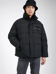 Calvin Klein Jeans Jacke CHENILLE PUFFER schwarz/offwhite