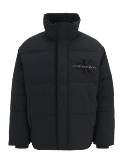 Calvin Klein Jeans Jacke CHENILLE PUFFER schwarz/offwhite
