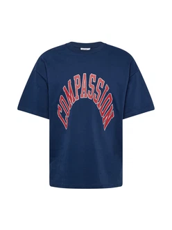 WEEKDAY T-Shirt 'Great' navy/rot/weiß