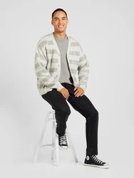 JACK & JONES Strickjacke JCOSPACE dunkelgrau/graumeliert