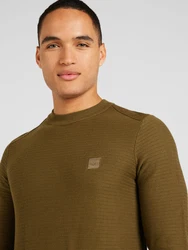 BOSS Pullover Anion oliv