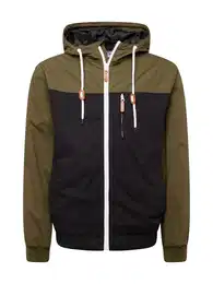 Jacke 'Lenny' khaki / schwarz