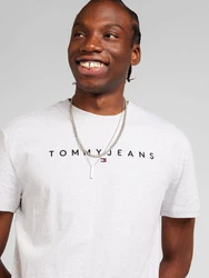 Tommy Jeans T-Shirt graumeliert/schwarz