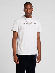 Tommy Jeans T-Shirt graumeliert/schwarz