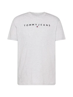 Tommy Jeans T-Shirt graumeliert/schwarz
