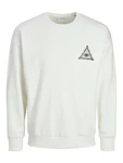 JACK & JONES Sweatshirt JJMystic schwarz/weiß/offwhite