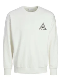 Sweatshirt 'JJMystic' schwarz / wei / offwhite