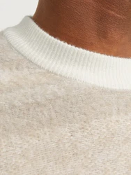 Jack & Jones Strickpullover JORRidgewood beige/weiß