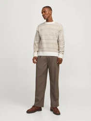 Jack & Jones Strickpullover JORRidgewood beige/weiß