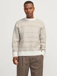 Jack & Jones Strickpullover JORRidgewood beige/weiß