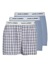 Boxershorts 'JACPeter' hellblau / taupe / knallrot / wei