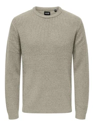 Only & Sons Pullover MALAKI Khaki/Grau/Dunkelgrün/Hellgrau/Khaki/Grau/Dunkelgrün/Hellgrau/Khaki/Grau/Dunkelgrün/Hellgrau