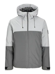 Jack & Jones Steppjacke JCOAIDEN (1-St) Grau/Hellgrau/Grau/Hellgrau/Grau/Hellgrau
