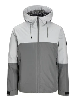 Jack & Jones Steppjacke JCOAIDEN (1-St) Grau/Hellgrau/Grau/Hellgrau/Grau/Hellgrau