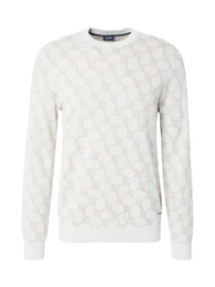 JOOP! Pullover 'Ravon' ecru / dunkelbeige