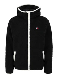 Fleecejacke schwarz / wei