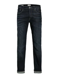JACK & JONES Jeans JJIClark JJOriginal dunkelblau/braun