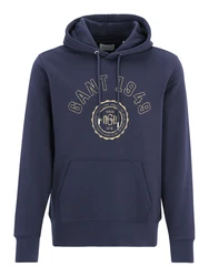 GANT Sweatshirt Hoodie marine/gelb