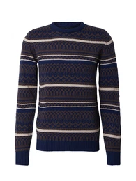 Pullover navy / oliv / wollwei