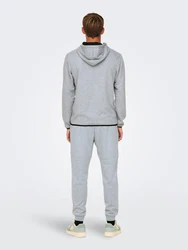 Only & Sons Sweatjacke ONSLiam graumeliert/schwarz