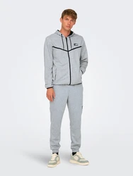 Only & Sons Sweatjacke ONSLiam graumeliert/schwarz