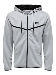 Only & Sons Sweatjacke ONSLiam graumeliert/schwarz