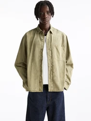 Pull&Bear Hemd dunkelbeige