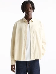 Pull&Bear Hemd pastellgelb