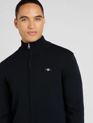 Gant Strickjacke CASUAL COTTON ZIP CARDIGAN schwarz