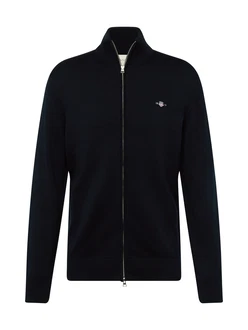 Gant Strickjacke CASUAL COTTON ZIP CARDIGAN schwarz