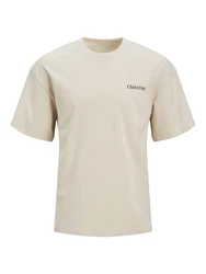 JACK & JONES T-Shirt 'JJEBradley' ecru/schwarz/weiß